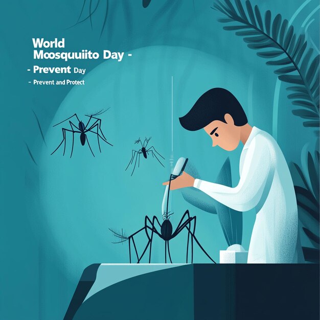 Photo world mosquito day prevent and protect