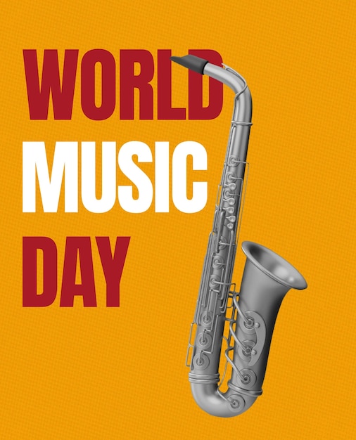 World music day collage design