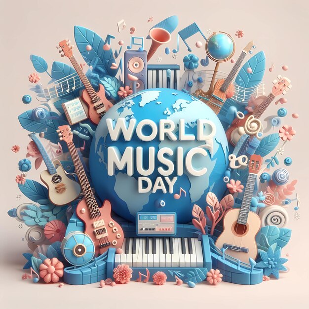 World music day design poster