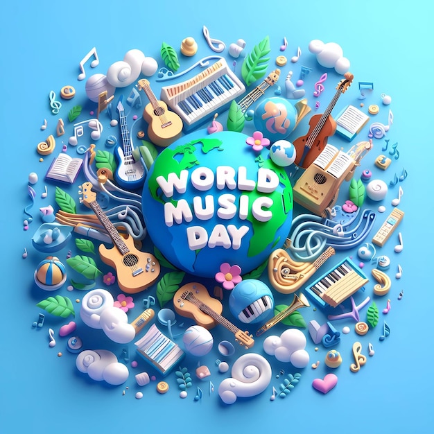 World music day design poster