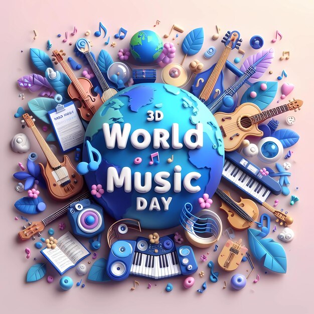 World music day design poster