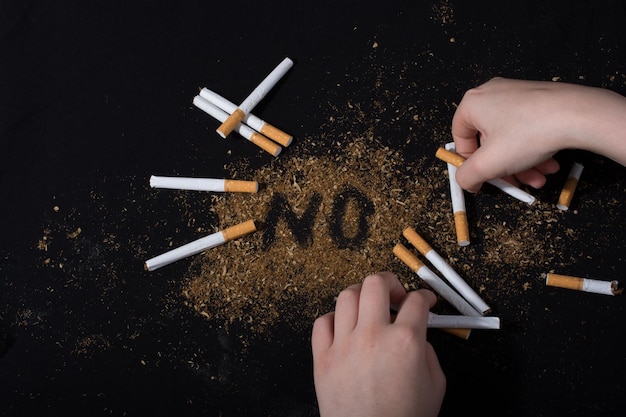 World No Tobacco Day poster for say no smoking concept