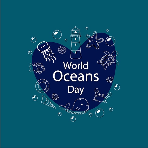 Photo world ocean day blue