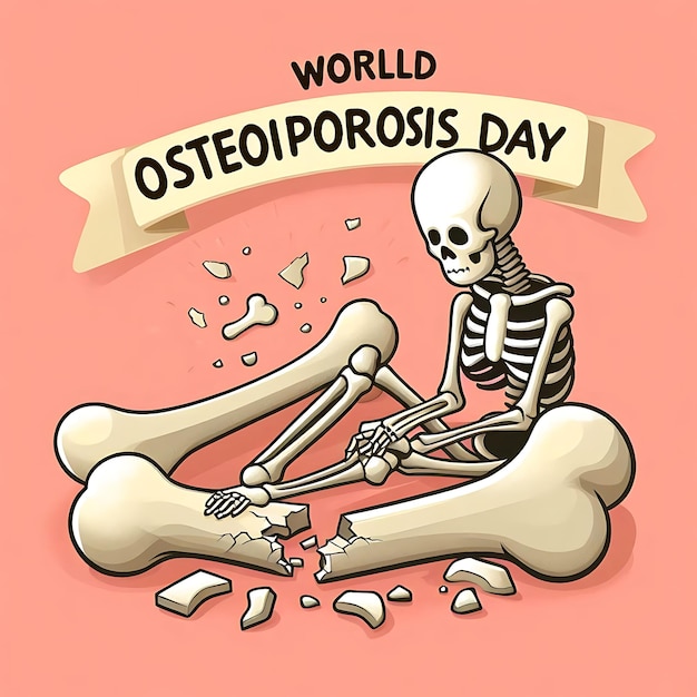 Photo world osteoporosis day banner ilustration