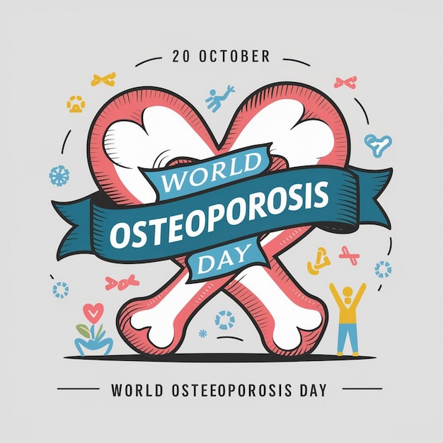 Photo world osteoporosis day illustration