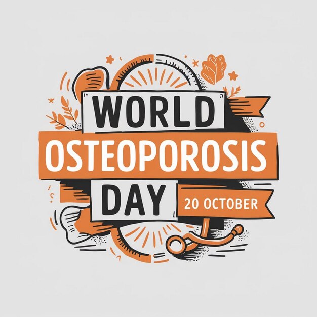 Photo world osteoporosis day illustration