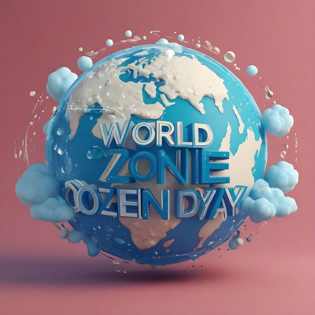 Photo world ozone day awareness post wallpaper and background design for social media