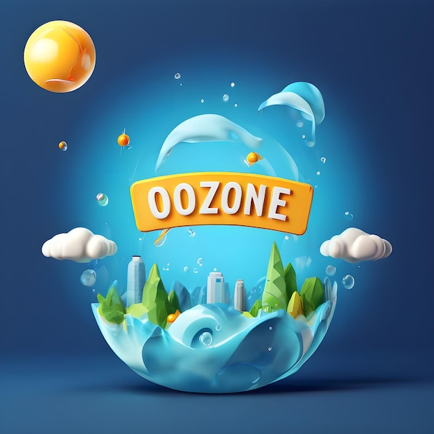 Photo world ozone day awareness post wallpaper and background design for social media