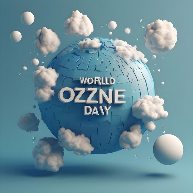 Photo world ozone day awareness post wallpaper and background design for social media