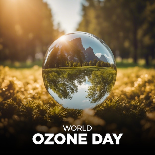 World Ozone Day awareness post wallpaper and background design for social media