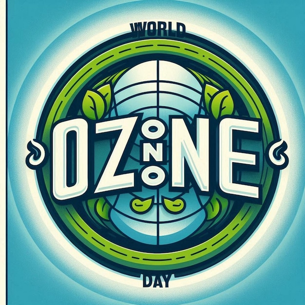 Photo world ozone day background design for poster template