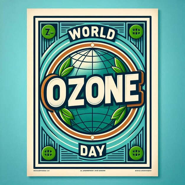 World ozone day background design for poster template