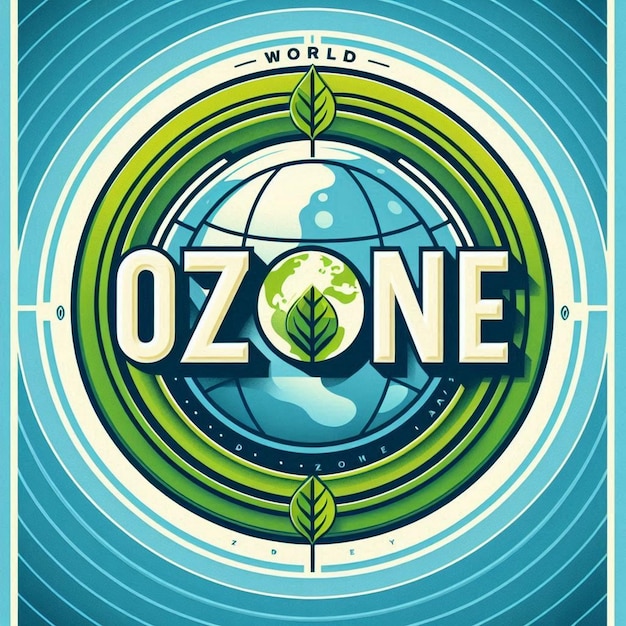 Photo world ozone day background design for poster template