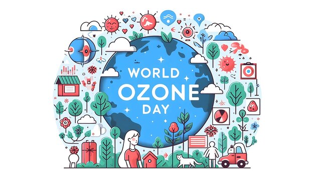 Photo world ozone day illustration