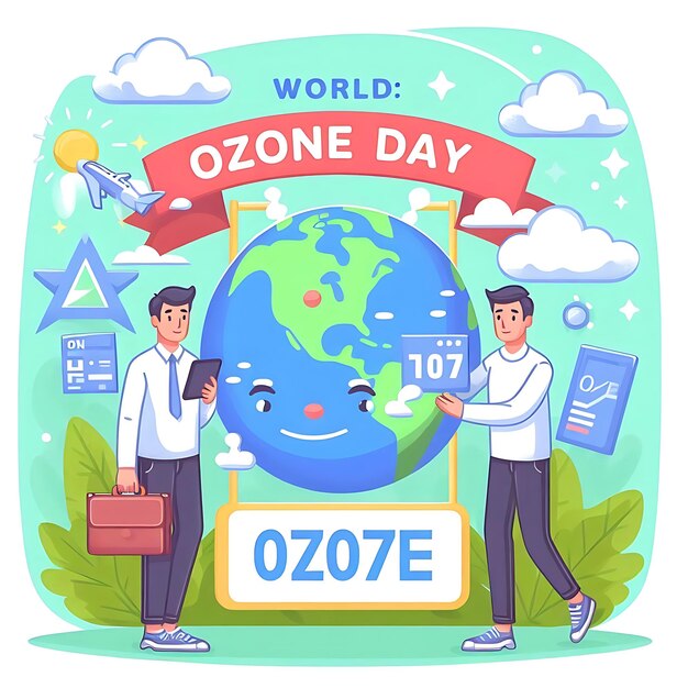 world ozone day a poster with the word air on it that says quot air pollution quot