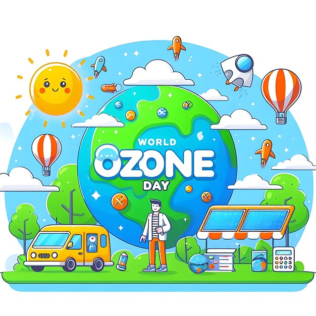 Photo world ozone day a poster of a world that says quot gasfox quot