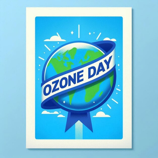 Photo world ozone day vector illustration for poster banner design