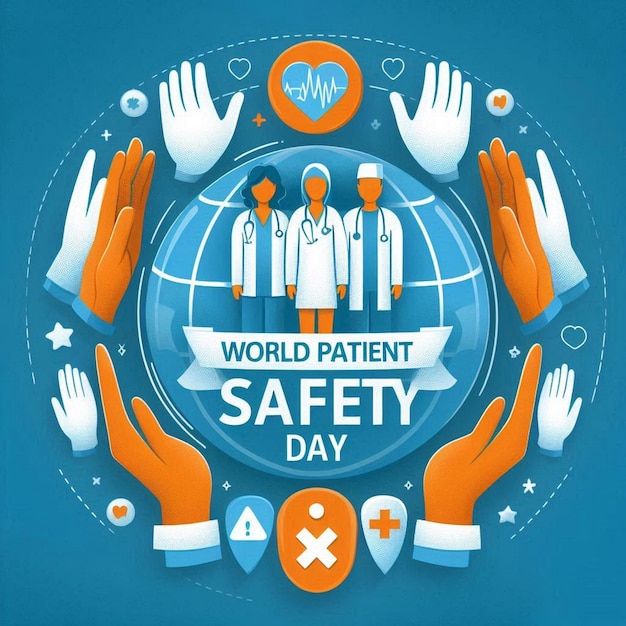 Photo world patient safety day poster vector image illustration