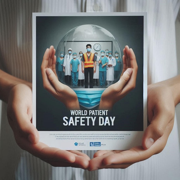 World Patient Safety Day Poster Vector Image Illustration