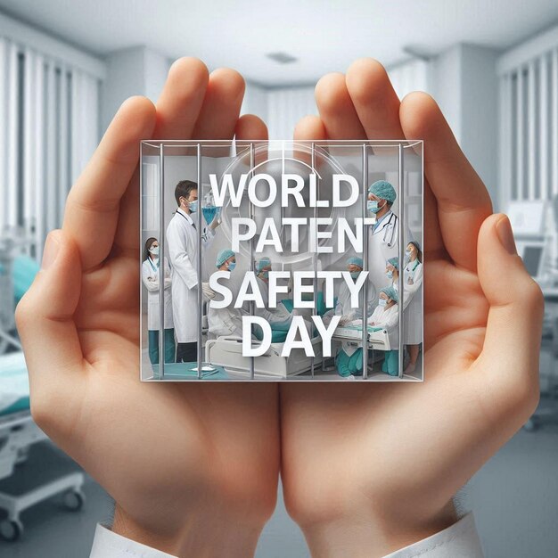 Photo world patient safety day poster vector image illustration