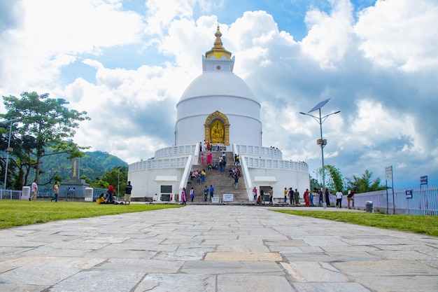 World Peace Pagoda in Pokhara, Nepal