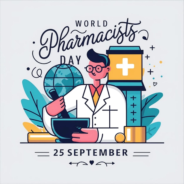 Photo world pharmacists day celebration design