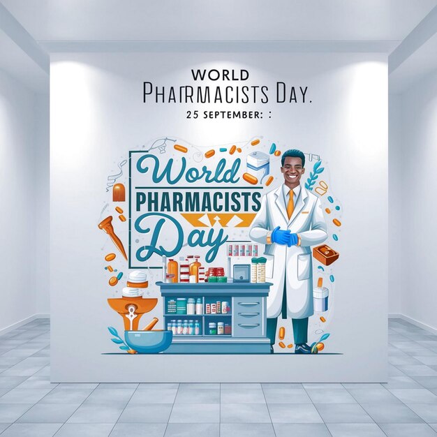 Photo world pharmacists day celebration design