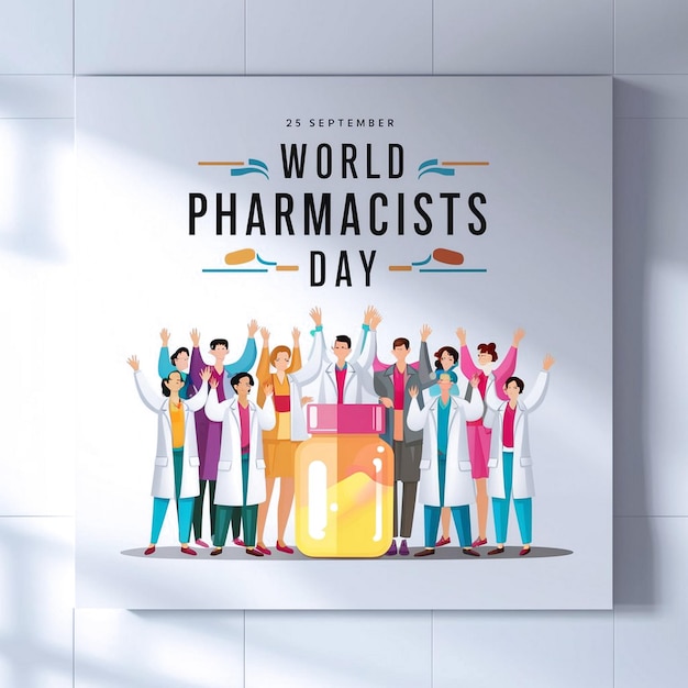 Photo world pharmacists day celebration design