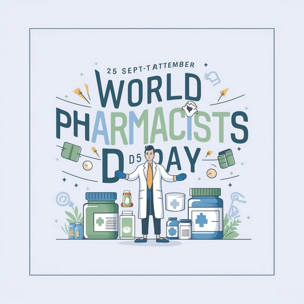 Photo world pharmacists day celebration design