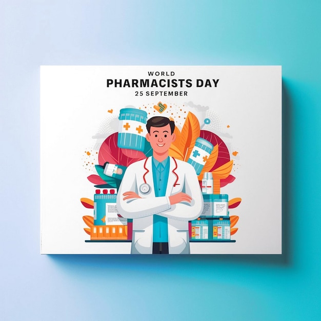 Photo world pharmacists day celebration design