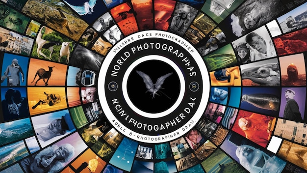 World Photography Day background design