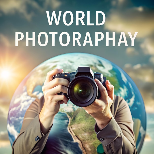 World Photography Day vector illustration Good template for Photography design