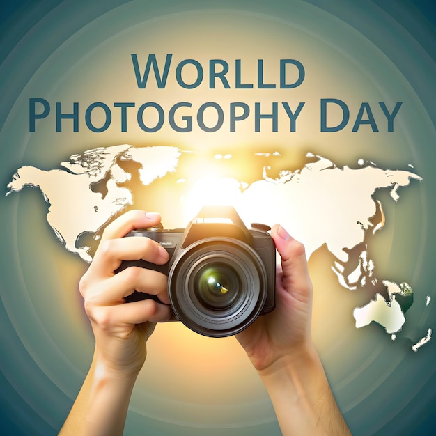 World Photography Day vector illustration Good template for Photography design