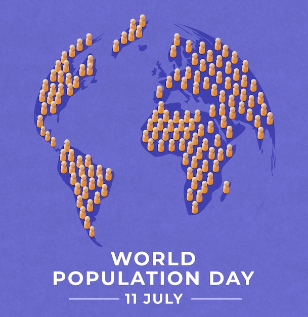 World population day collage design