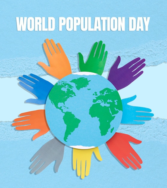 World population day collage design