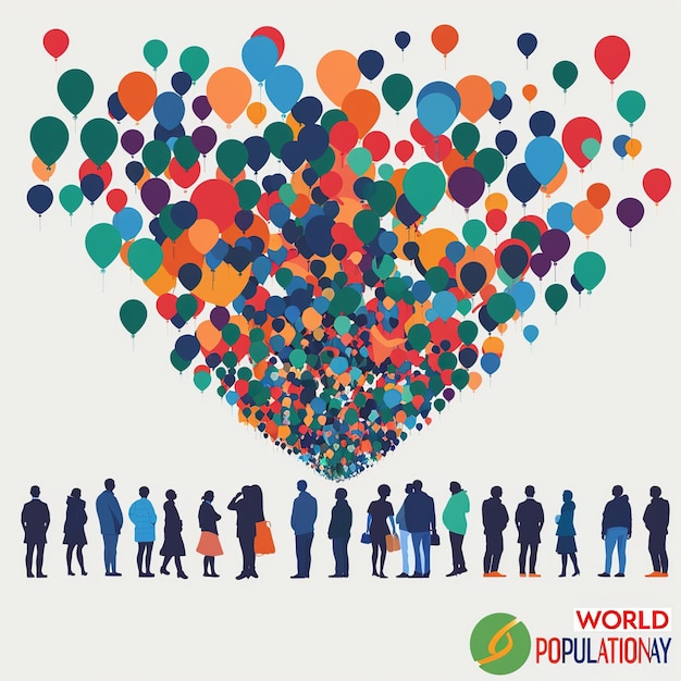 World Population Day creative concept design for banner poster