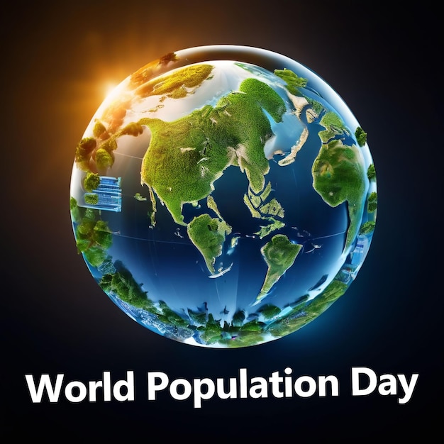 a World population day poster for World Day in the world