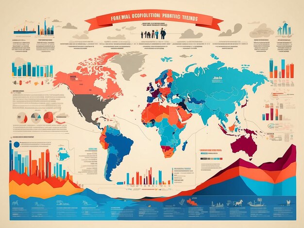 Photo world population infographic