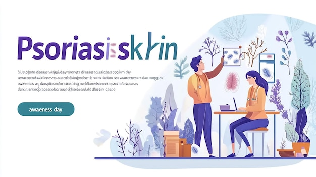 World psoriasis day in October 29th concept vector