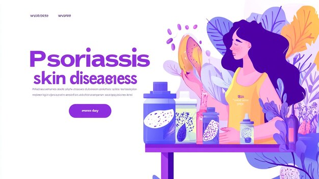 Photo world psoriasis day in october 29th concept vector