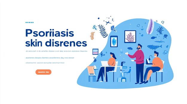 World psoriasis day in October 29th concept vector