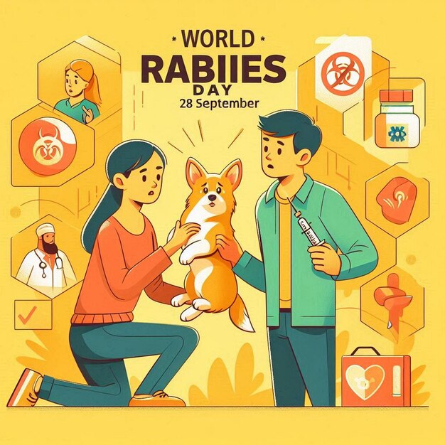 Photo world rabies day ensuring pets are vaccinated