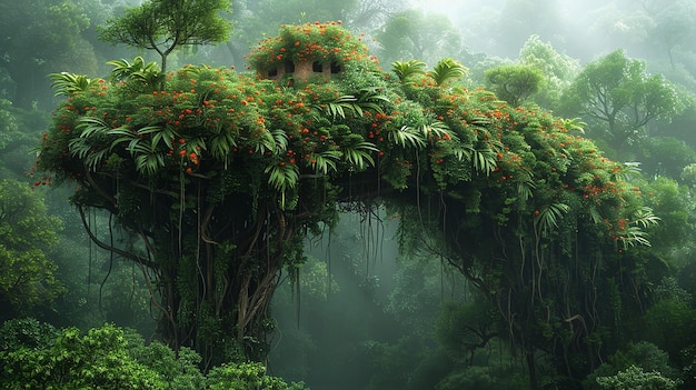 world rainforest day with nature green background wallpaper