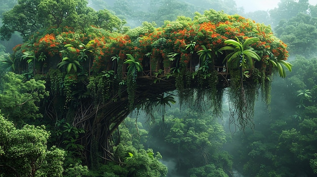 world rainforest day with nature green background wallpaper