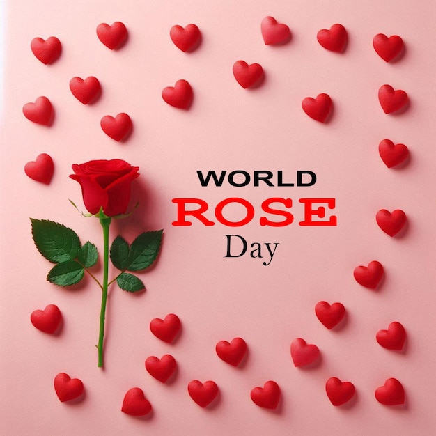 Photo world rose day banner template with world rose wish jpg