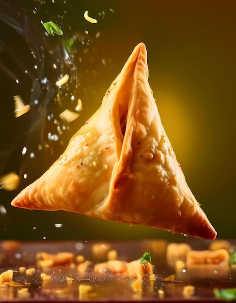 World Samosa Day samosa fly in air