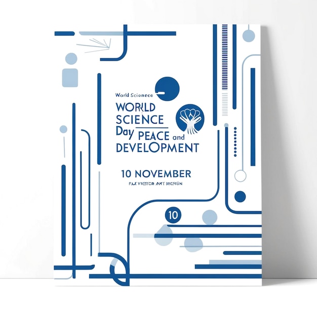 Photo world science day for peace and development design illustration