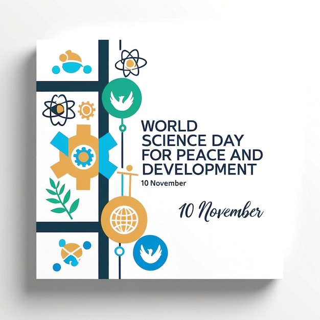 Photo world science day for peace and development design illustration