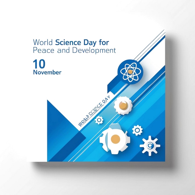 Photo world science day for peace and development design illustration