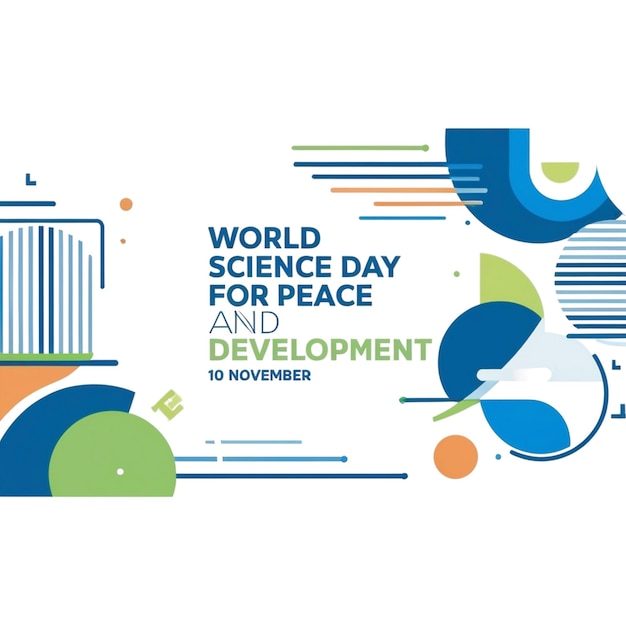 Photo world science day for peace and development design illustration